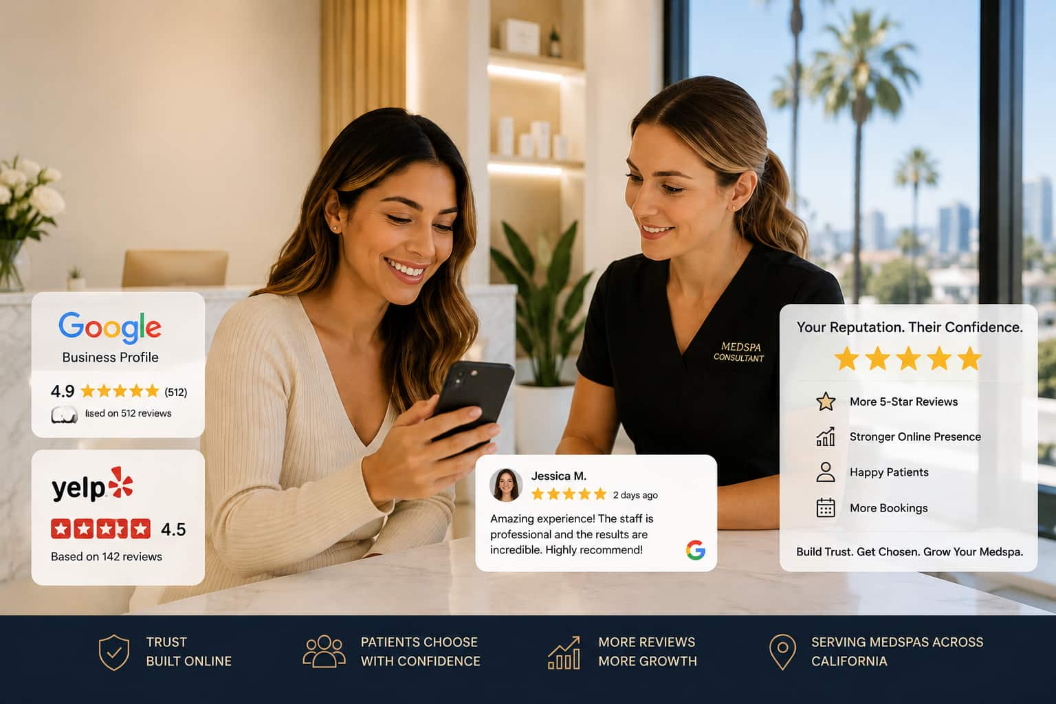 California medspa reputation management — reviews